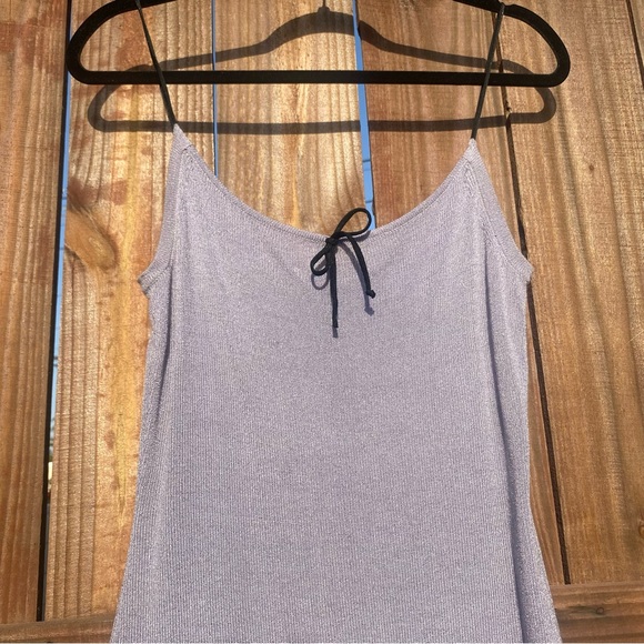 Guess Colllection… Lavender Gray, Mini Slip on Dress with Black Thin Straps - Picture 2 of 8